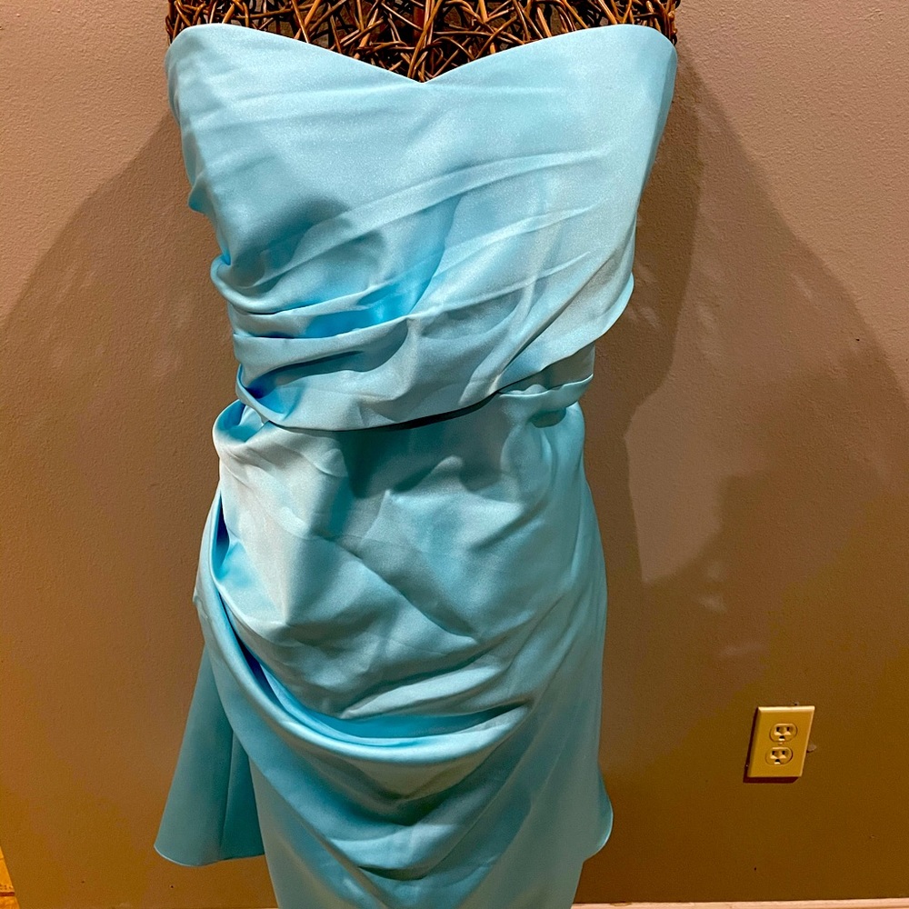Alfred Angelo Blue Box  Corset Bridesmaid Dress
